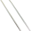 Cadena chata eslabon en zig zag de acero blanco 4 mm de grosor y 50 cm de largo - comprar online