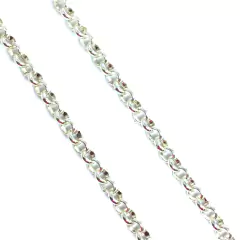 Cadena rolo de acero blanco de 5 mm de grosor y 50 cm de largo