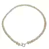 Collar de perlas naturales con cierre marinero de plata de 45 cm de largo