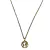 Collar cadena rolo de acero dorado de 2 mm con dije de mapamundi