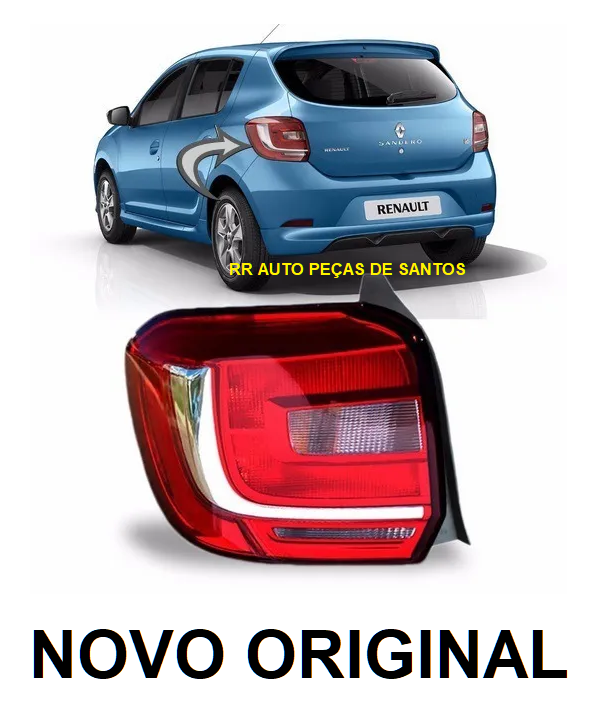 Lanterna Traseira Sandero 2014 2015 2016 2017 2018 2019 Esquerda Original