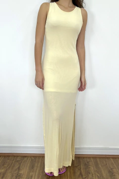 Vestido Longo de Viscose com Fendas - As Marias