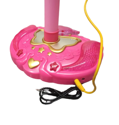 Micrófono de pie infantil con entrada auxiliar para celular karaoke