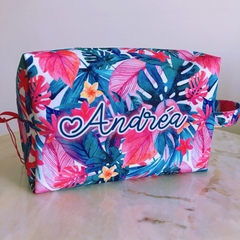 Necessaire Box Personalizada | Estampa Floral Rosa