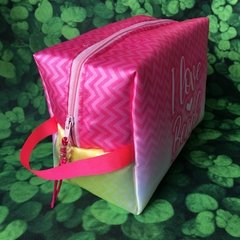 Necessaire Box Personalizada | Estampa Chevron Pink - comprar online