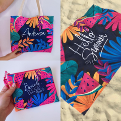 Kit Praia Estampa Tropical - comprar online