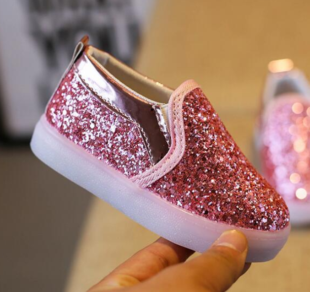 Sapato infantil glitter importado