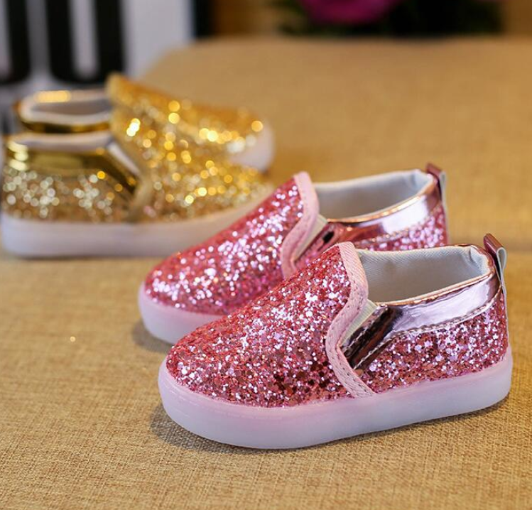 Sapato Infantil Glitter com Led - Cereja Outlet