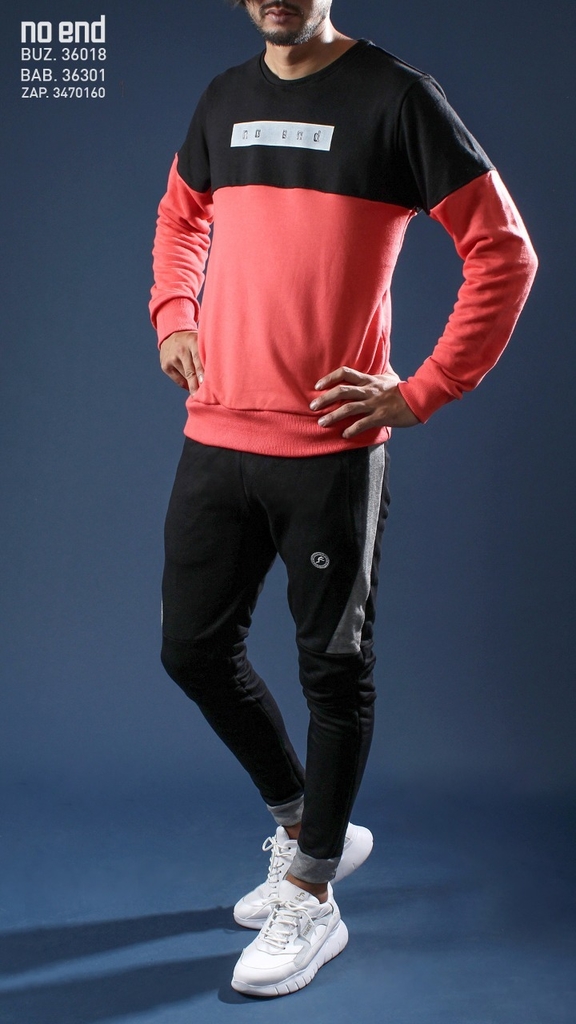 Buzo dos colores no end 36018 - NO-END bahia blanca