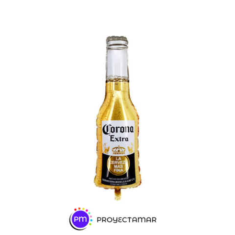 Globo Botella Cerveza Corona Paleta Bebida 14 Pulgadas