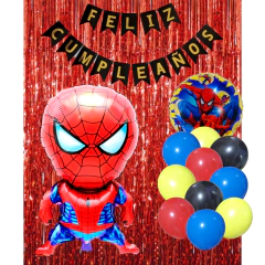 Combo Cumpleaños Globos Spiderman Tematica Decoracion