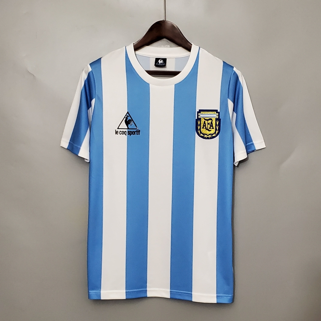 Camisa Seleção Argentina I 1986 - Torcedor Le Coq Sportif Masculino