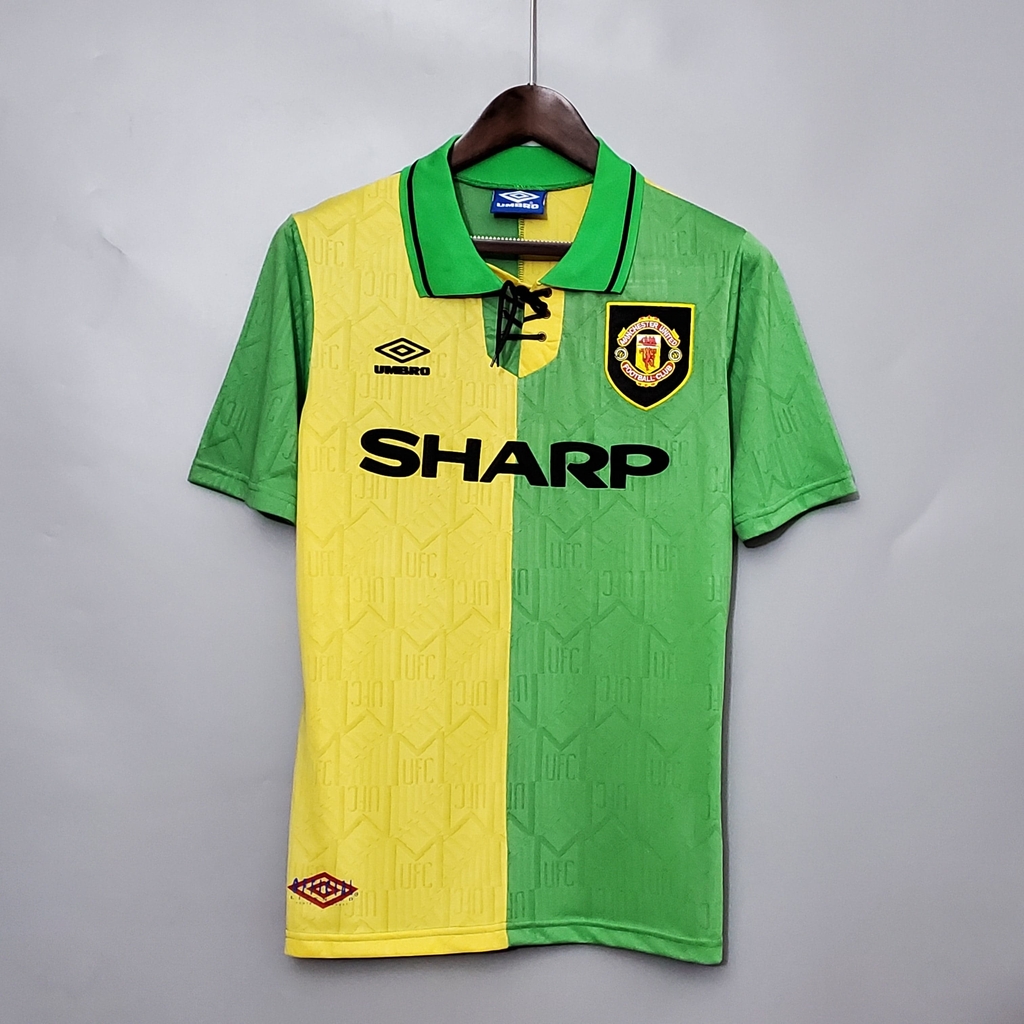 Camisa Manchester United II 1992- Torcedor Umbro Masculino - Verde e A
