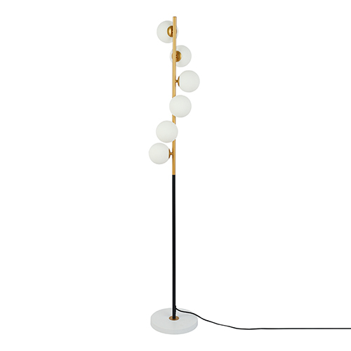 Luminária de Chão Jabuticaba Dourado 6 Globos