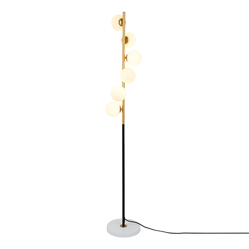 Luminária de Chão Jabuticaba Dourado 6 Globos