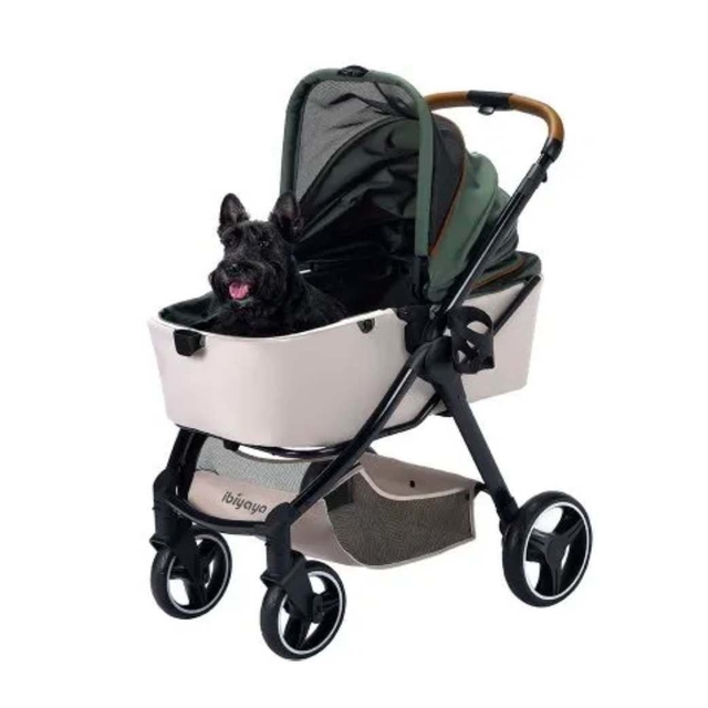 Ibiyaya Cochecito Para Mascotas 5 En 1 Rosa - Convertible En Mochila, Transportador Y Más