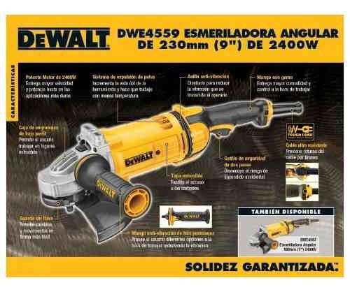 Amoladora Angular 9 Pulgadas 230mm 2400w Dewalt Dwe4559