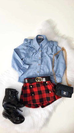 Short Saia Xadrez