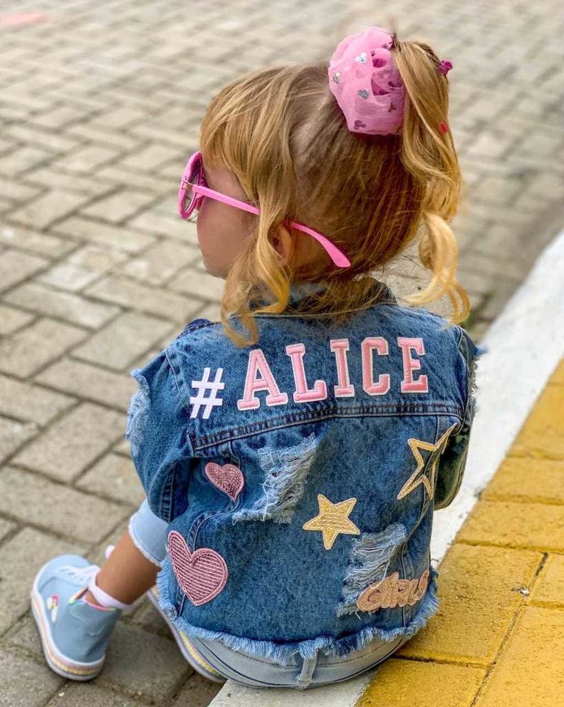 Jaqueta Jeans PERSONALIZADA - Comprar em Aldora`s Baby