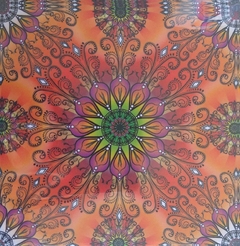 15 hojas MANDALA CENTRO VERDE. Simple faz. 12x12cm. JM Papers