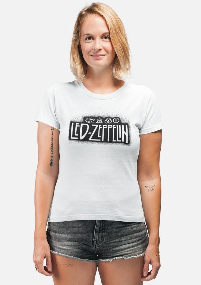 Led Zeppelin - Camiseta Feminina Graffiti