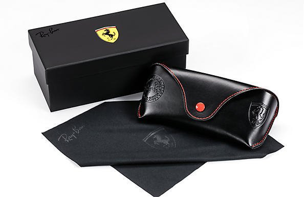 Kit Caixa Case Estojo P/ Oculos Ray-Ban Edição Ferrari Original