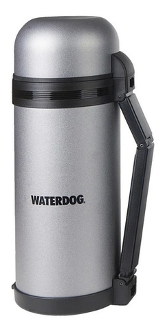 Termo Waterdog Acero Inox 1.5 Litros 1500cc Cebador - Plata