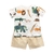 Conjunto Infantil Bebê Menino Camisa Zoo Bichinhos e Bermuda Esporte Fino