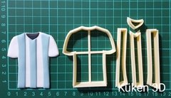 Cortante Camiseta collage 7cm Futbol Argentina