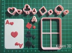 Cortante Carta Poker 8cm Collage As Corazon Diamante Trebol alicia en el pais de las maravillas