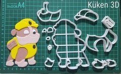 Cortante Rubble 12cm Perrito Paw Patrol Collage Perro