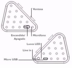 Parlante Portátil Eurocase Congo Bluetooth Ventosa Auxiliar - tienda online