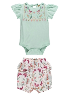 Conjunto Body e Short Verde Água Dusty - Up Baby