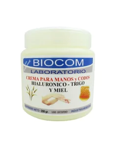 Crema para manos y codos con Hialuronico, trigo y miel. 250gr - Biocom