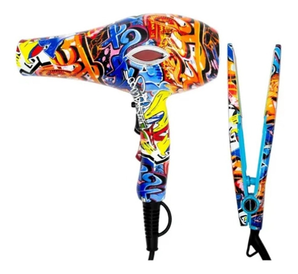 Set Graffiti Profesional Secador + Planchita Teknikpro