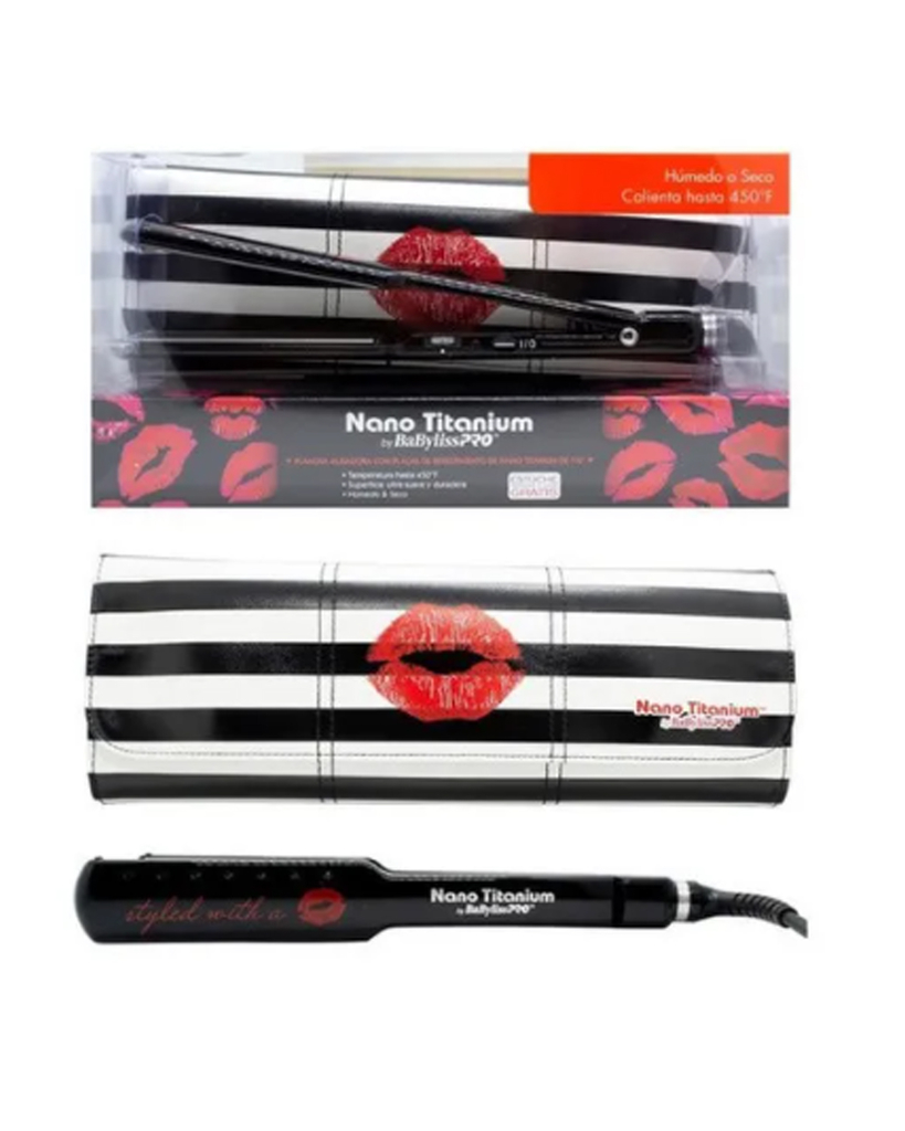 Planchita Húmedo/Seco Kiss Color Negra - BABYLISS