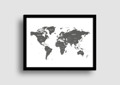 Cuadro Mapa Mundo Paises en internet
