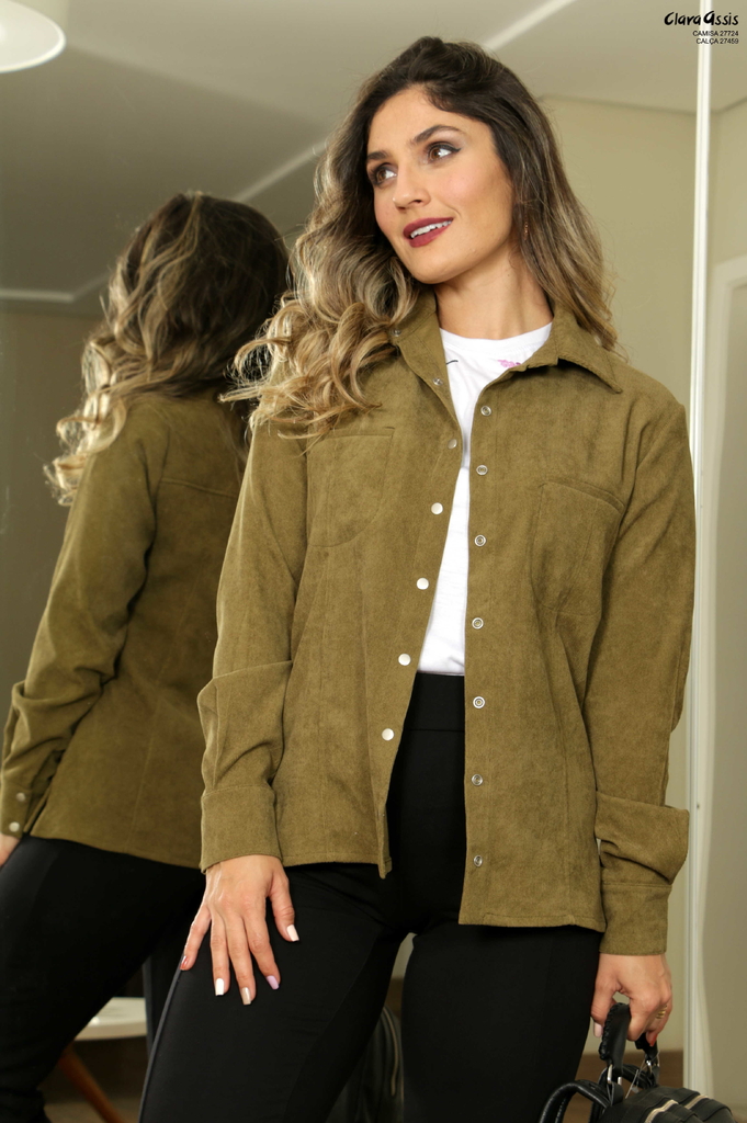 camisa verde exército