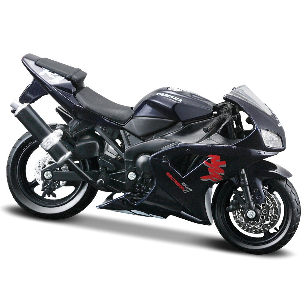 YAMAHA R1 Diecast Motocicleta Modelo, vermelho, preto, 1:18 Escala