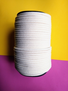 Cordão de algodão trançado com alma cru - 6mm 1kg - (115 metros)