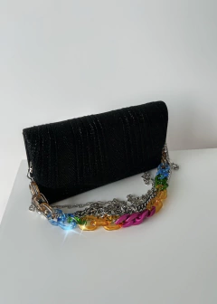Mini Bag Black Treasure (correa rainbow) - comprar online