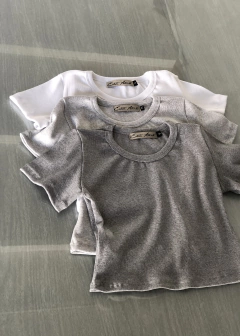 Ribbed Basic Croptee - Punto Morley (+5 colores) - comprar online