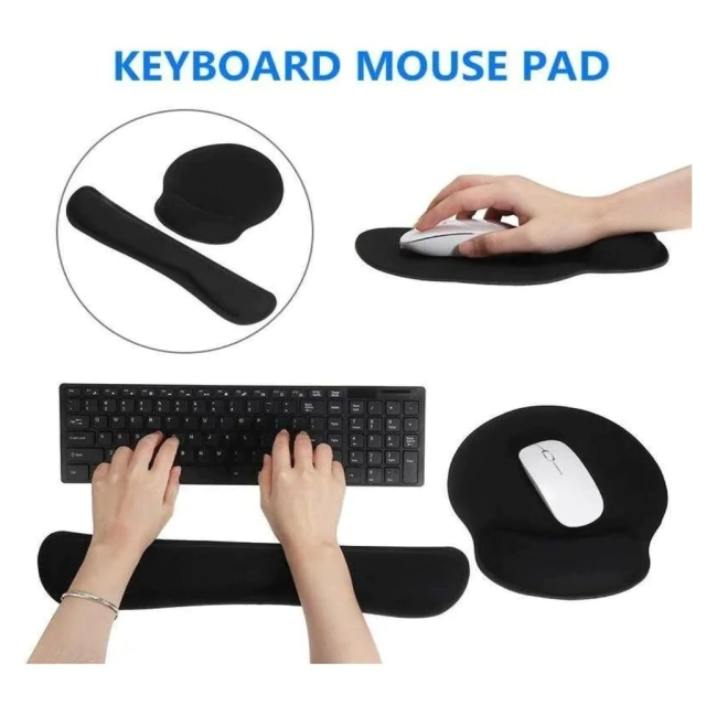 Mousepad Kit 2 En 1 Para Teclado Y Raton Ergonomico