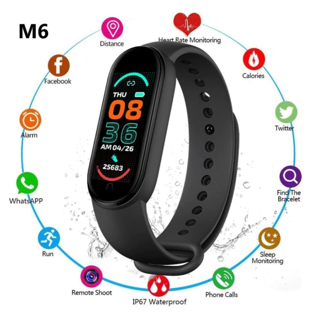 Reloj Inteligente M6 Smartwatch Ritmo Cardíaco Oxigeno