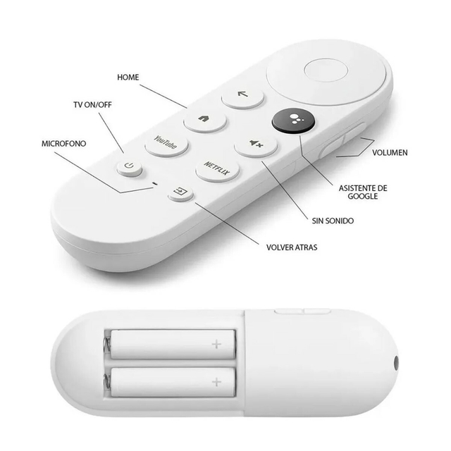 Google Chromecast 4 Google Tv 4k 8gb/2gb Con Control Y Fuente