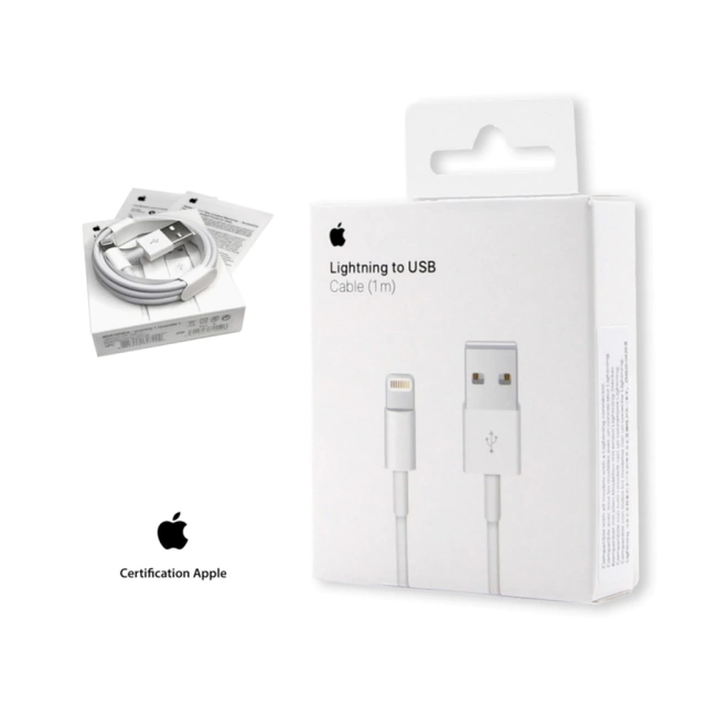 Cable iPhone 6 7 8 X 11 12 Usb Lightning 1 Metro Certificado