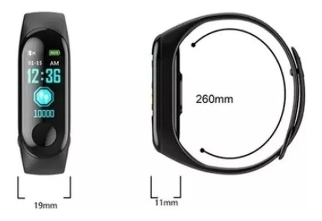 Reloj Inteligente Smartwatch M3 Fit Presion Cardiaco Android