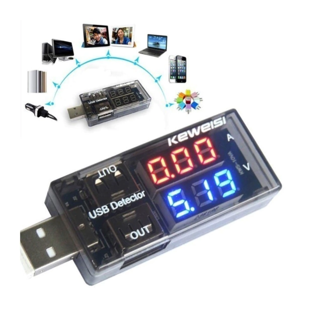 Medidor Voltaje Digital Tester Amperaje Carga Usb 3 A 9 V