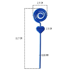 Espiral plástico 12x2.8cm 100pçs Azul bebê - comprar online
