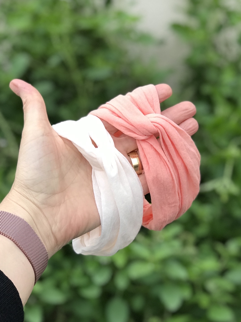 Turbante de meia de seda para bebê
